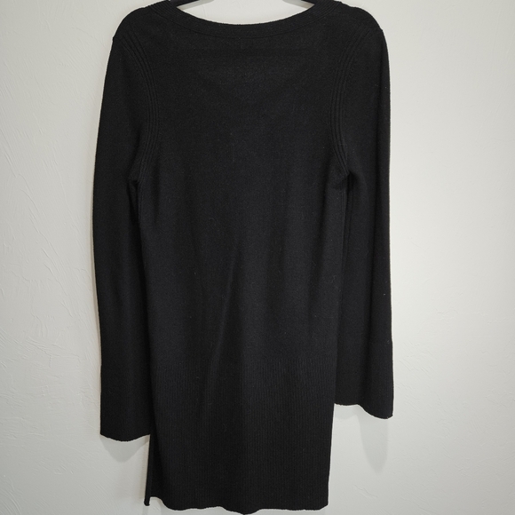 Free People Crisscross Black Tunic Top Long Flare Sleeve Womens Medium - Picture 13 of 15